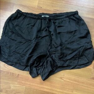 Michael Stars Black Satin Shorts